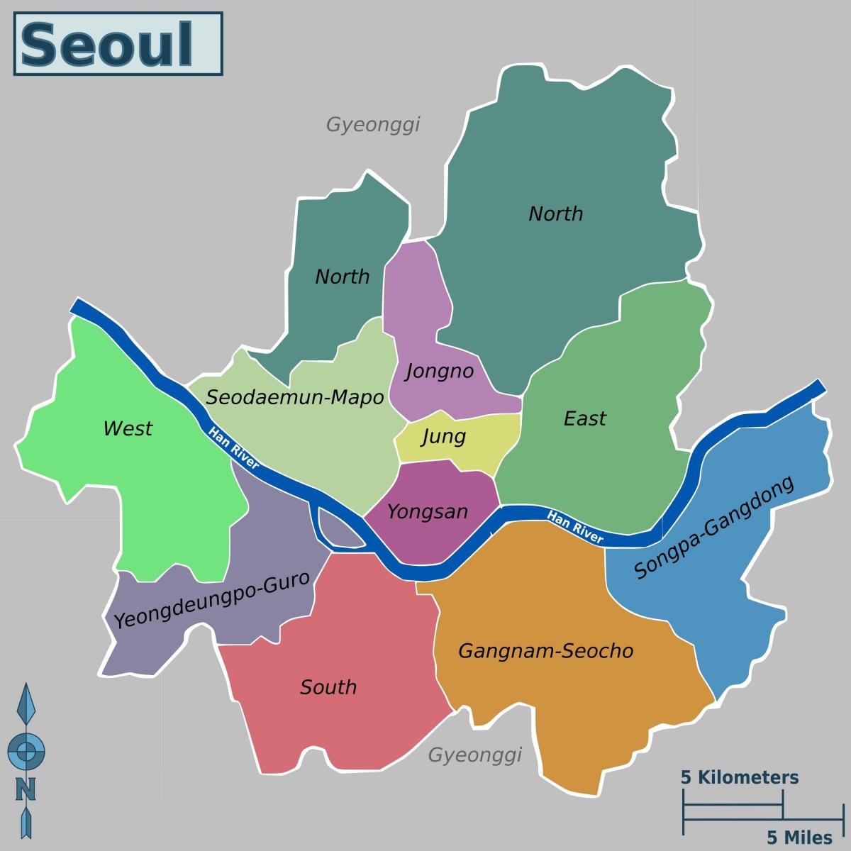 خريطة أحياء سيول